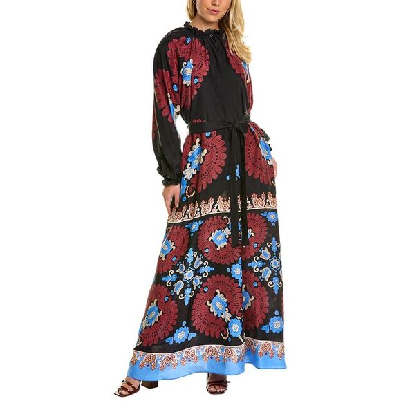 NWT LA DOUBLE J Cerere Silk Maxi Dress